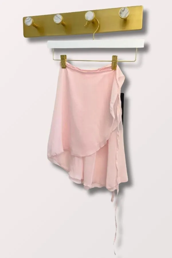 Adult High Low Chiffon Georgette Wrap Skirt - Pink