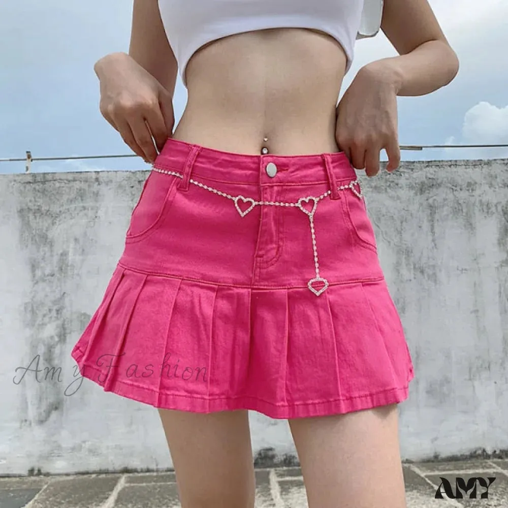 Amy Fashion - High Waist Jeans Ruffles Fashion Shorts