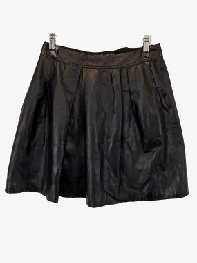 Assorted Brands Pleated Leather Mini Skirt Size 10