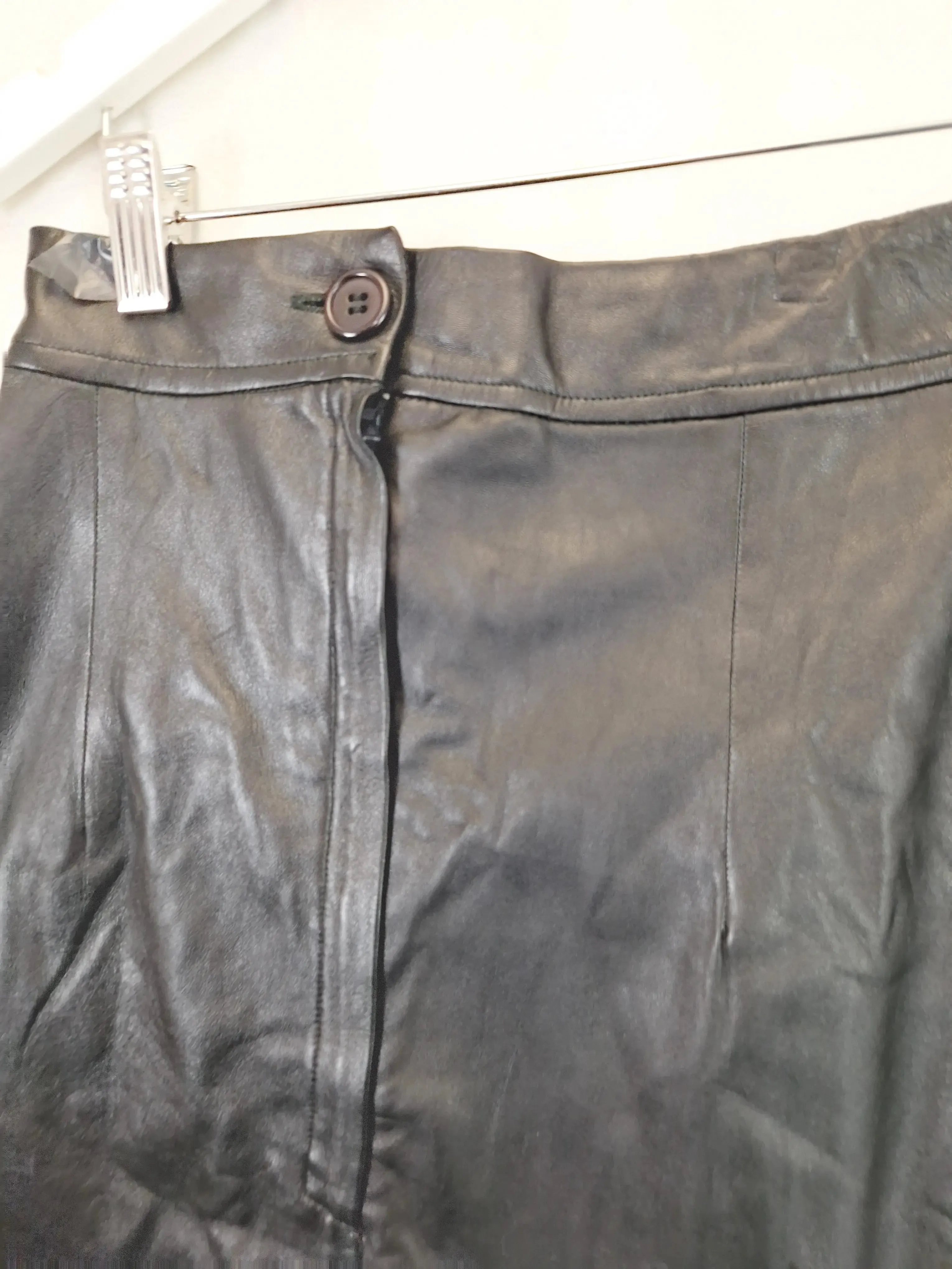 Assorted Brands Pleated Leather Mini Skirt Size 10