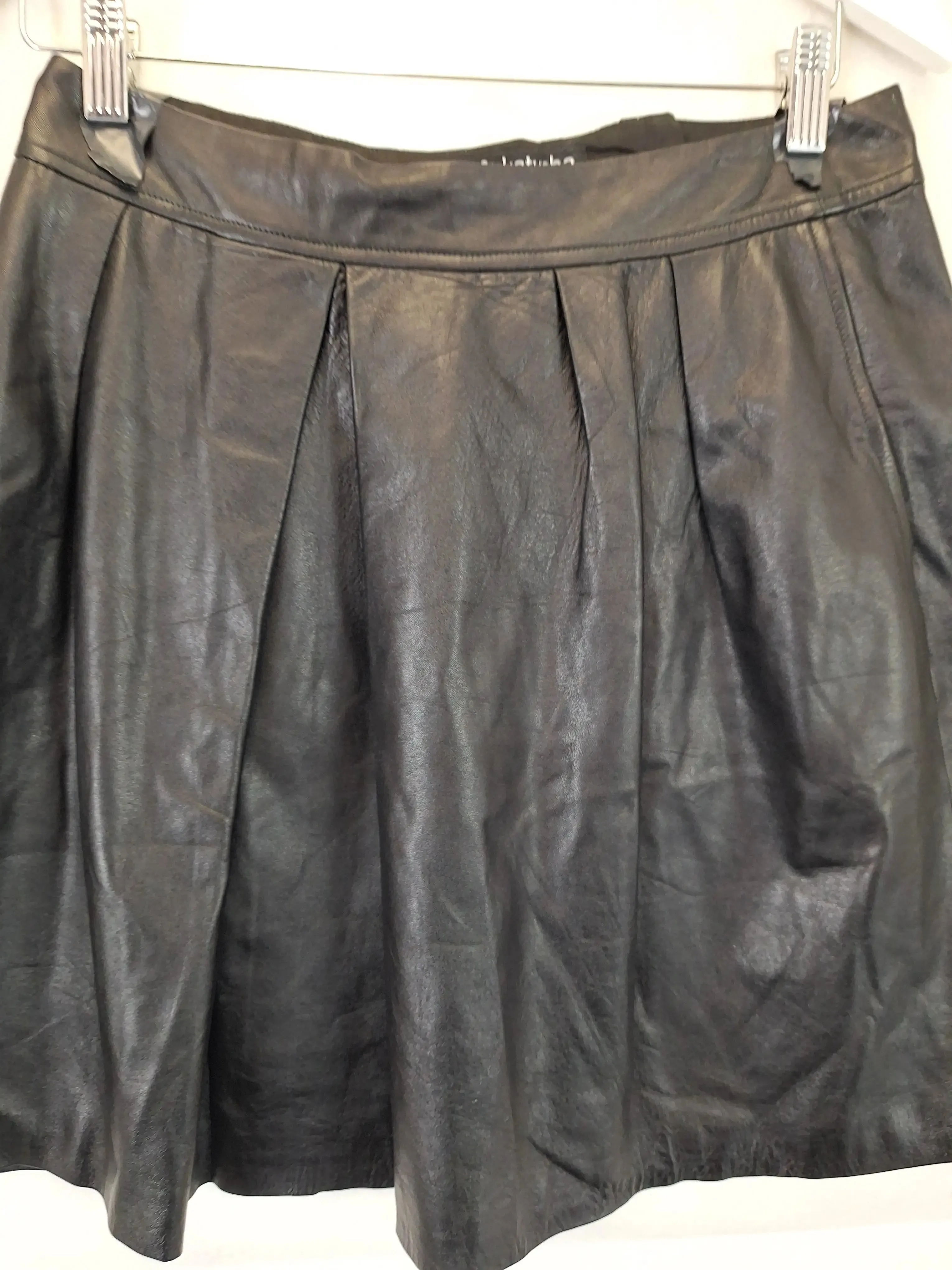 Assorted Brands Pleated Leather Mini Skirt Size 10