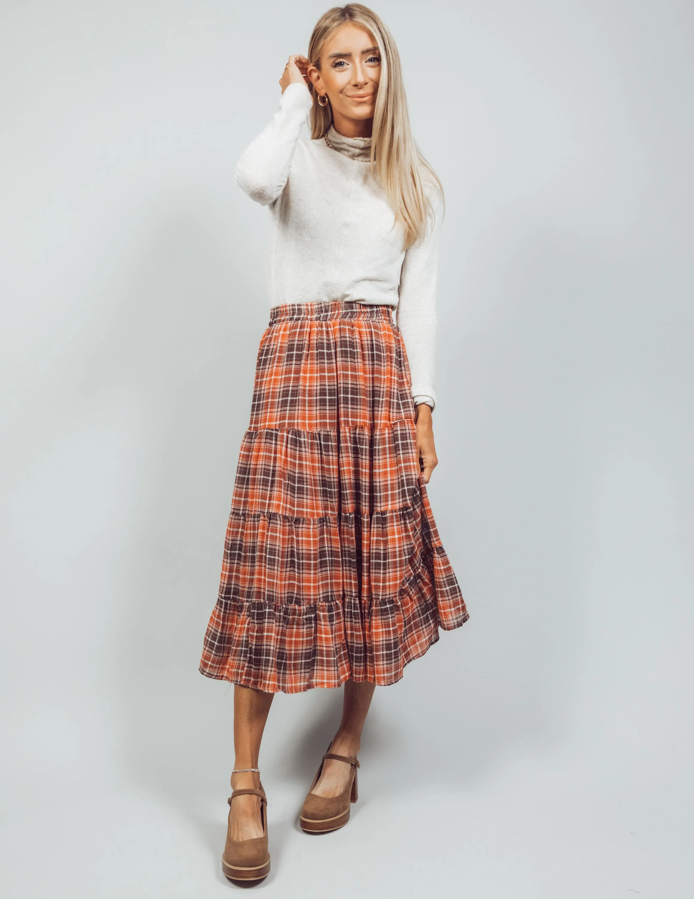 BeBe Plaid Skirt