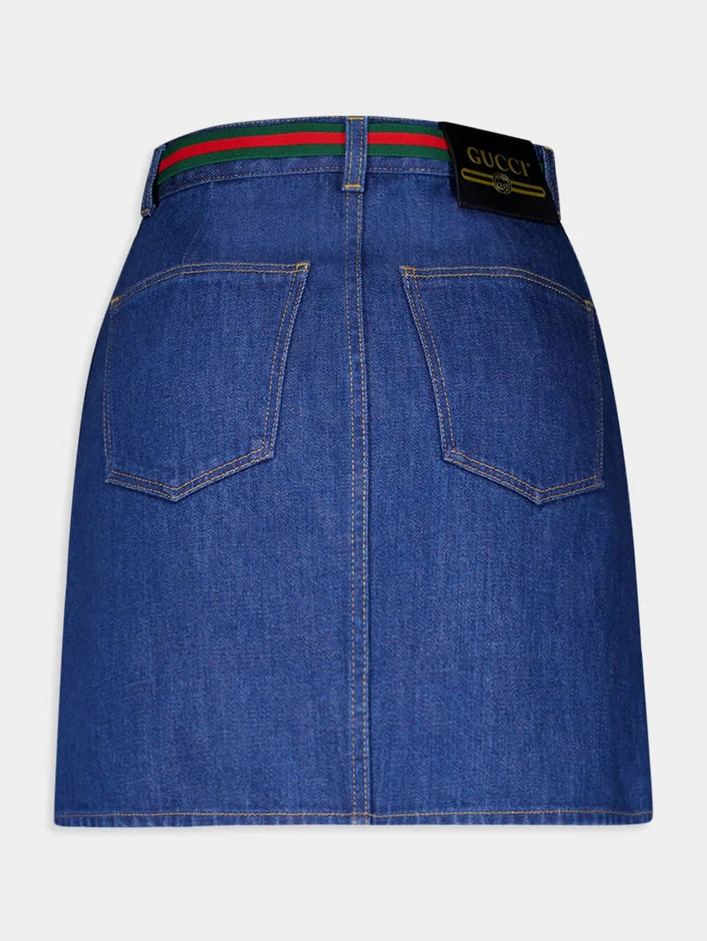 Belted Denim Miniskirt