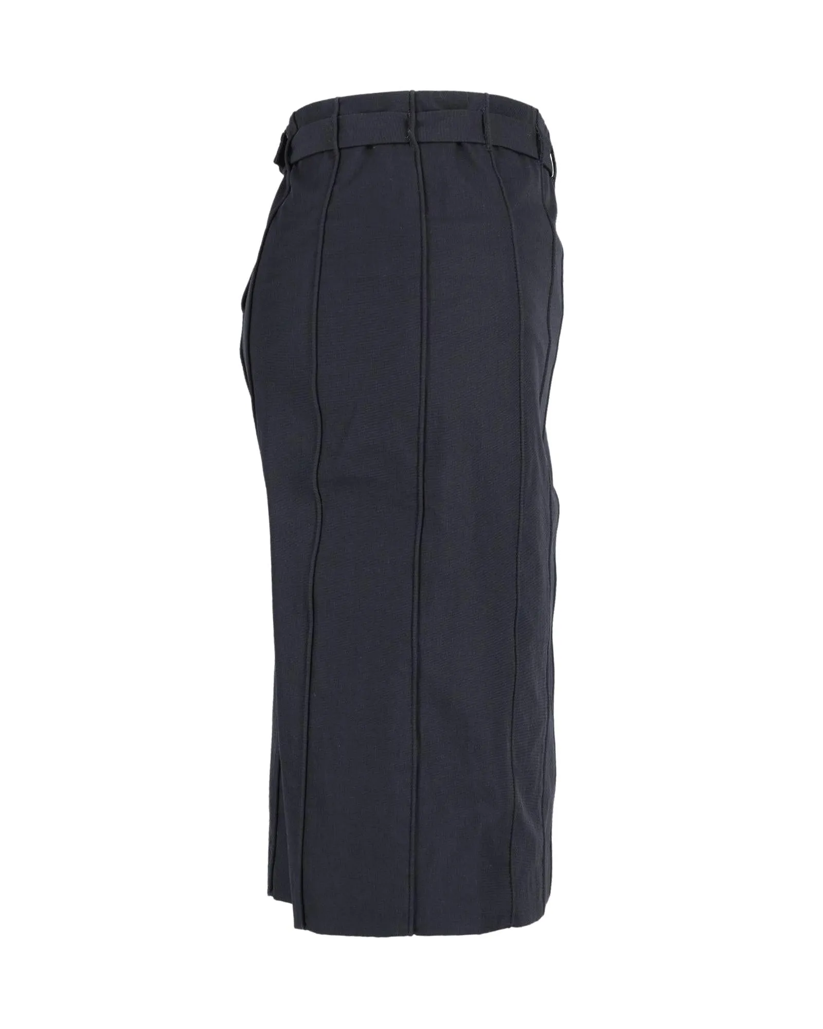 Black Wool Pleated Skirt by Burberry