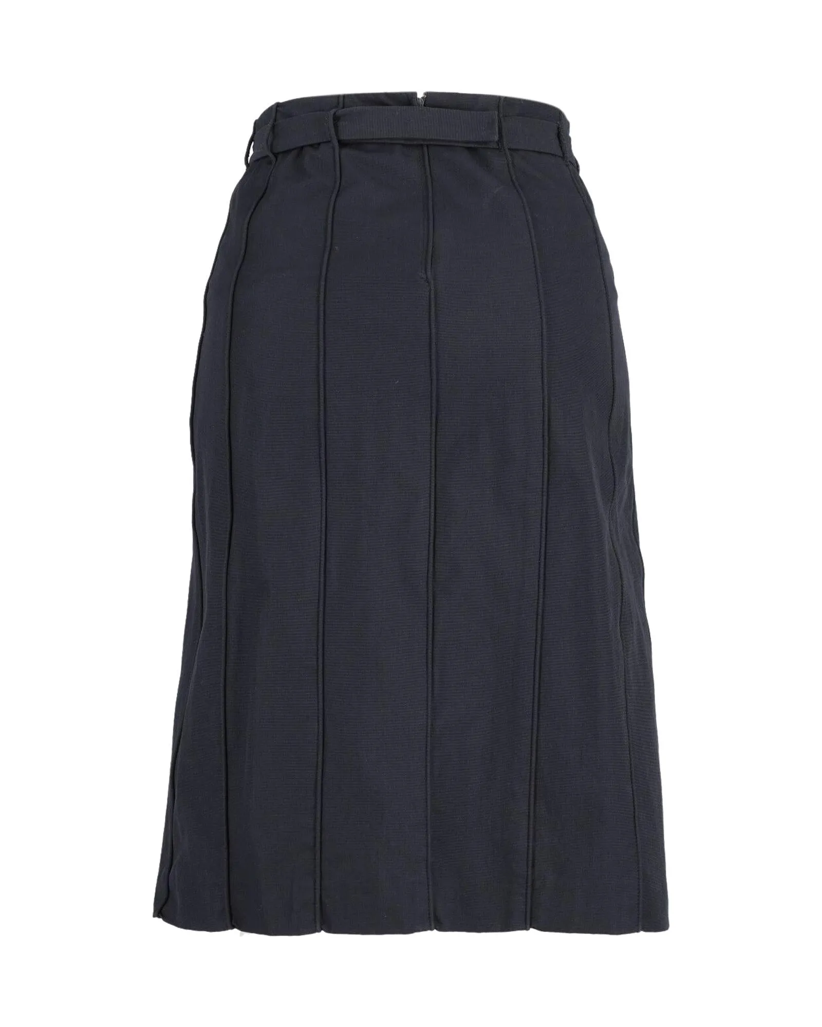 Black Wool Pleated Skirt by Burberry