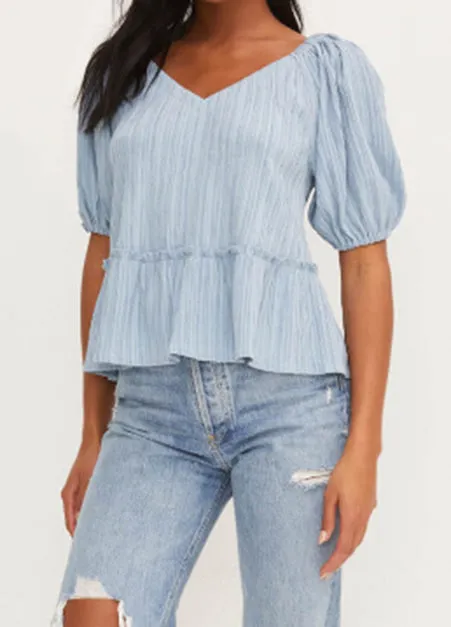 Blue Fog Flare Top