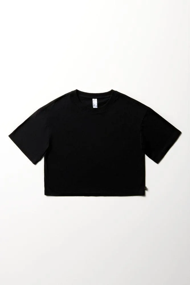 Boxy Short Sleeve T-Shirt Black