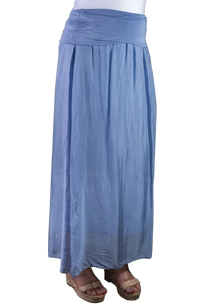 Brenda Silk Foldover Waist Skirt (SL204)