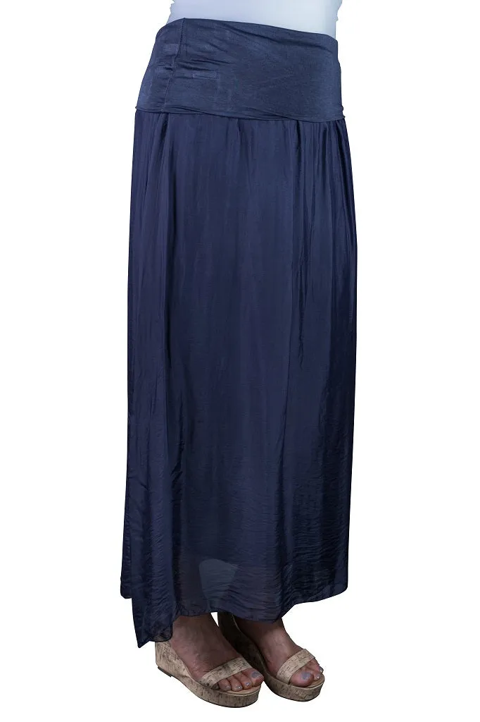 Brenda Silk Foldover Waist Skirt (SL204)