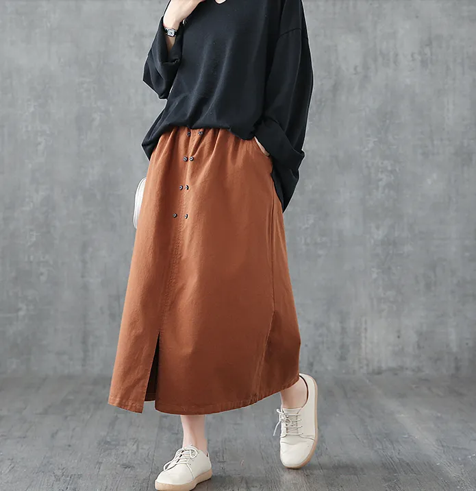 Casual Cotton loose fitting Women's Skirts DZA2006134