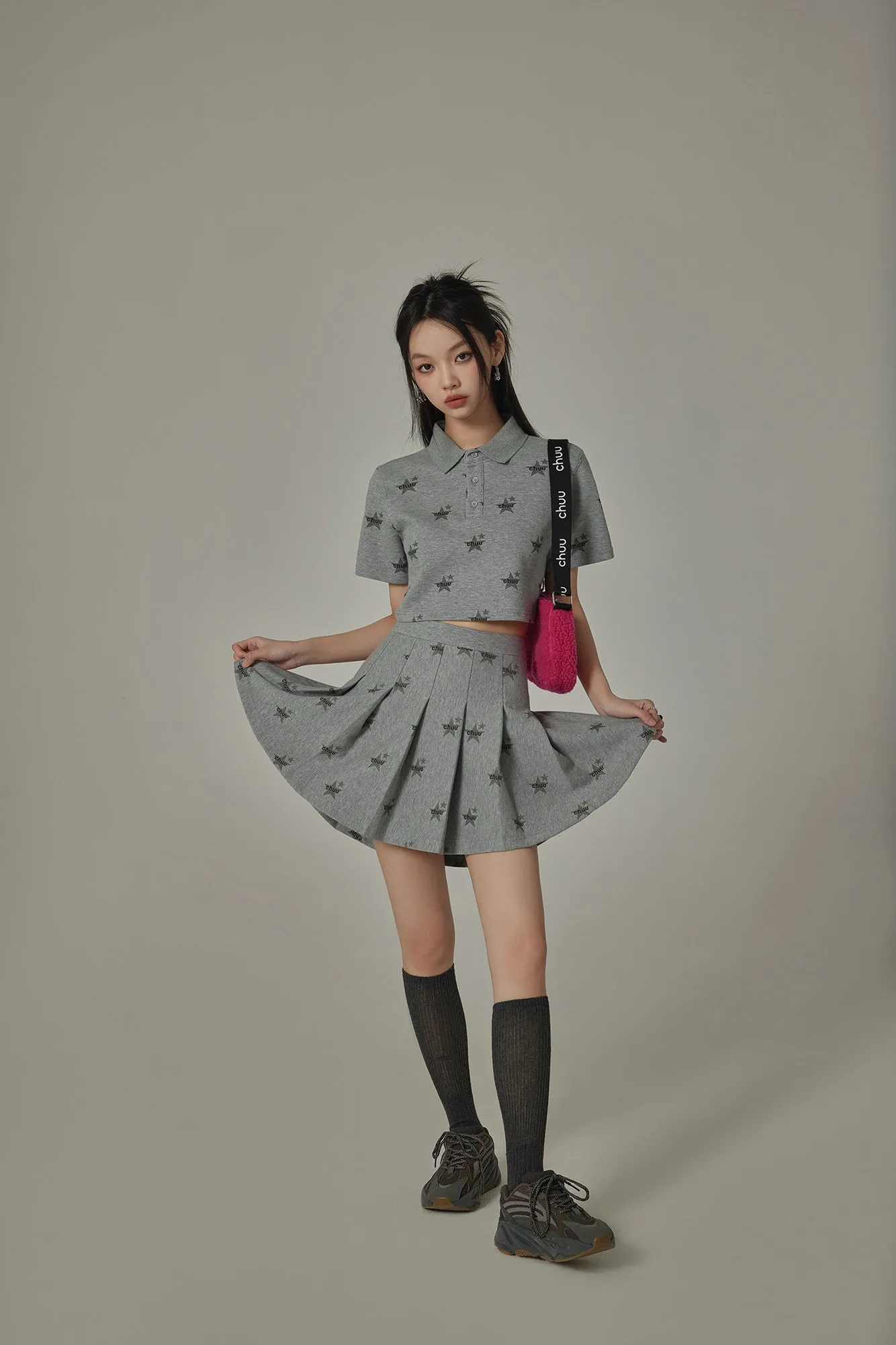 Chuu Star Pattern Pleated Skirt