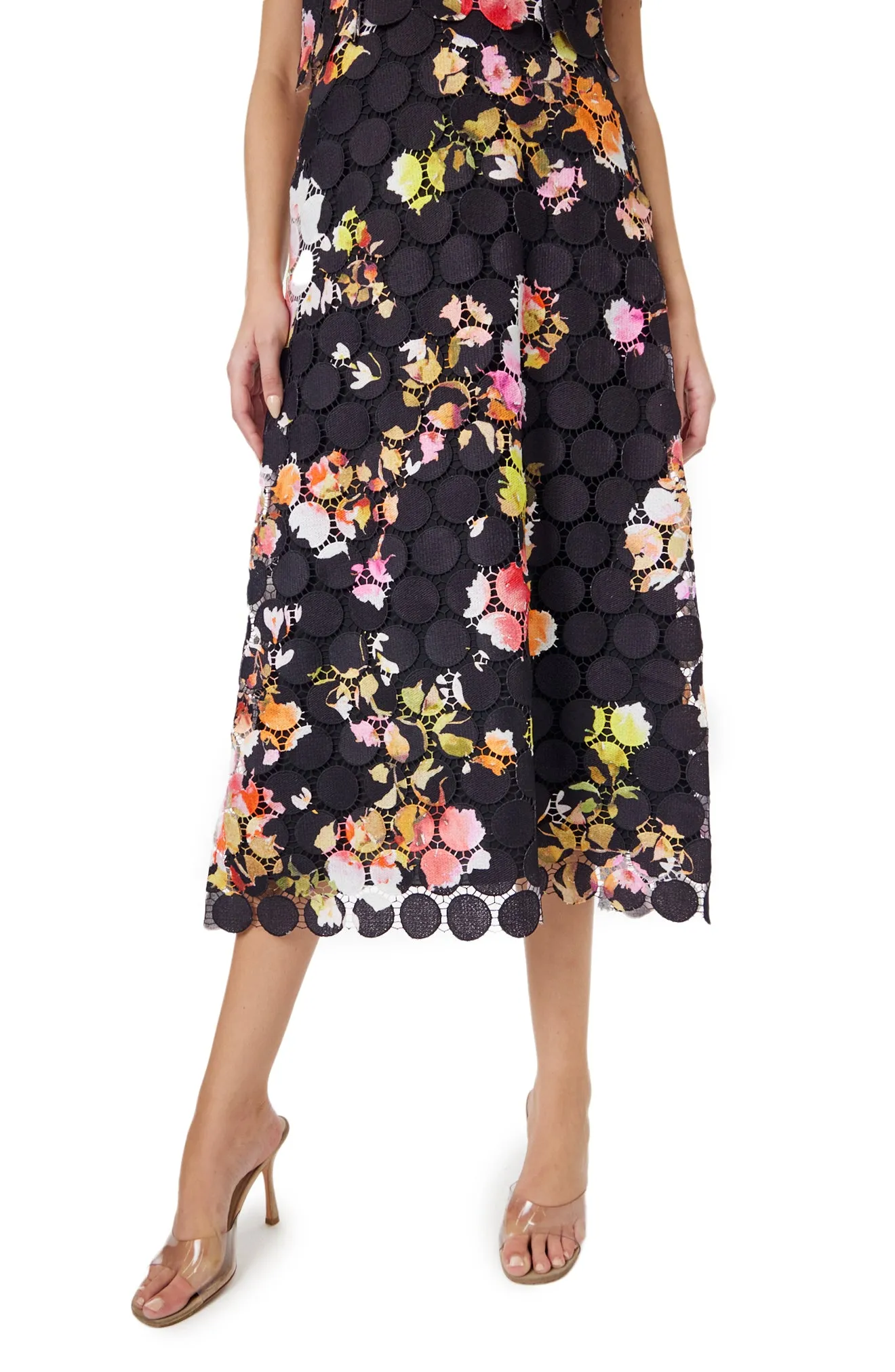 Circle Lace Midi Skirt