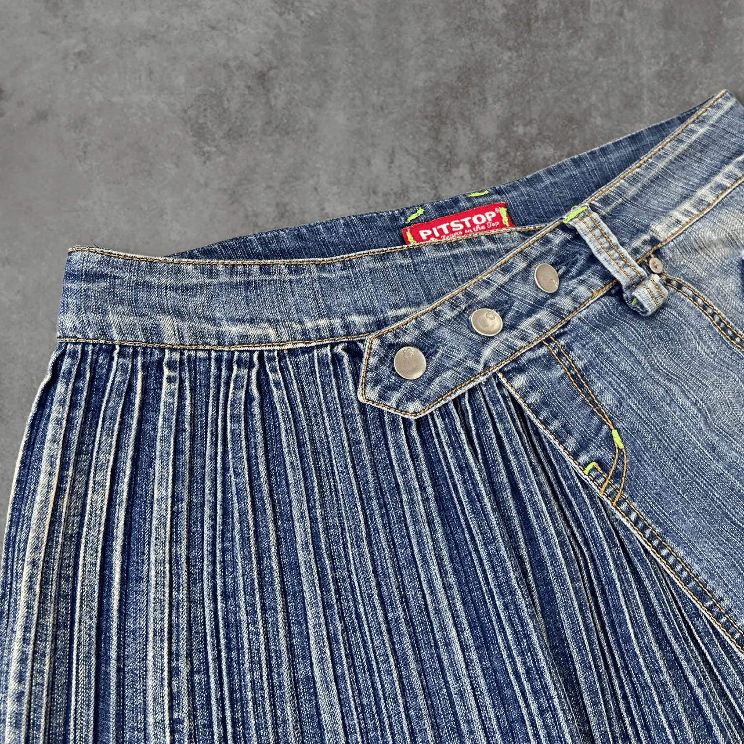 DENIM WRAP MINI SKIRT - W28"