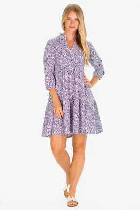 Duffield Lane Fiona Dress Navy Floret