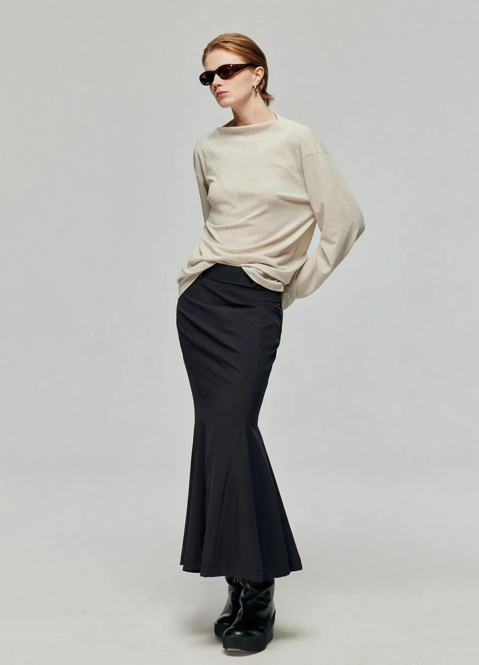 Elegant Fishtail Maxi Skirt