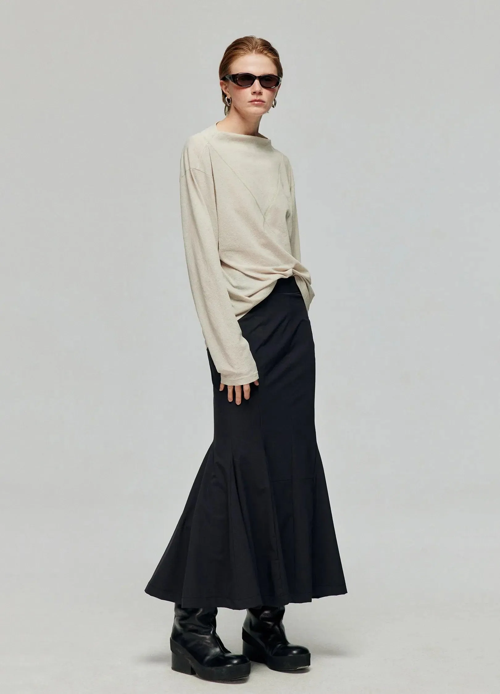 Elegant Fishtail Maxi Skirt