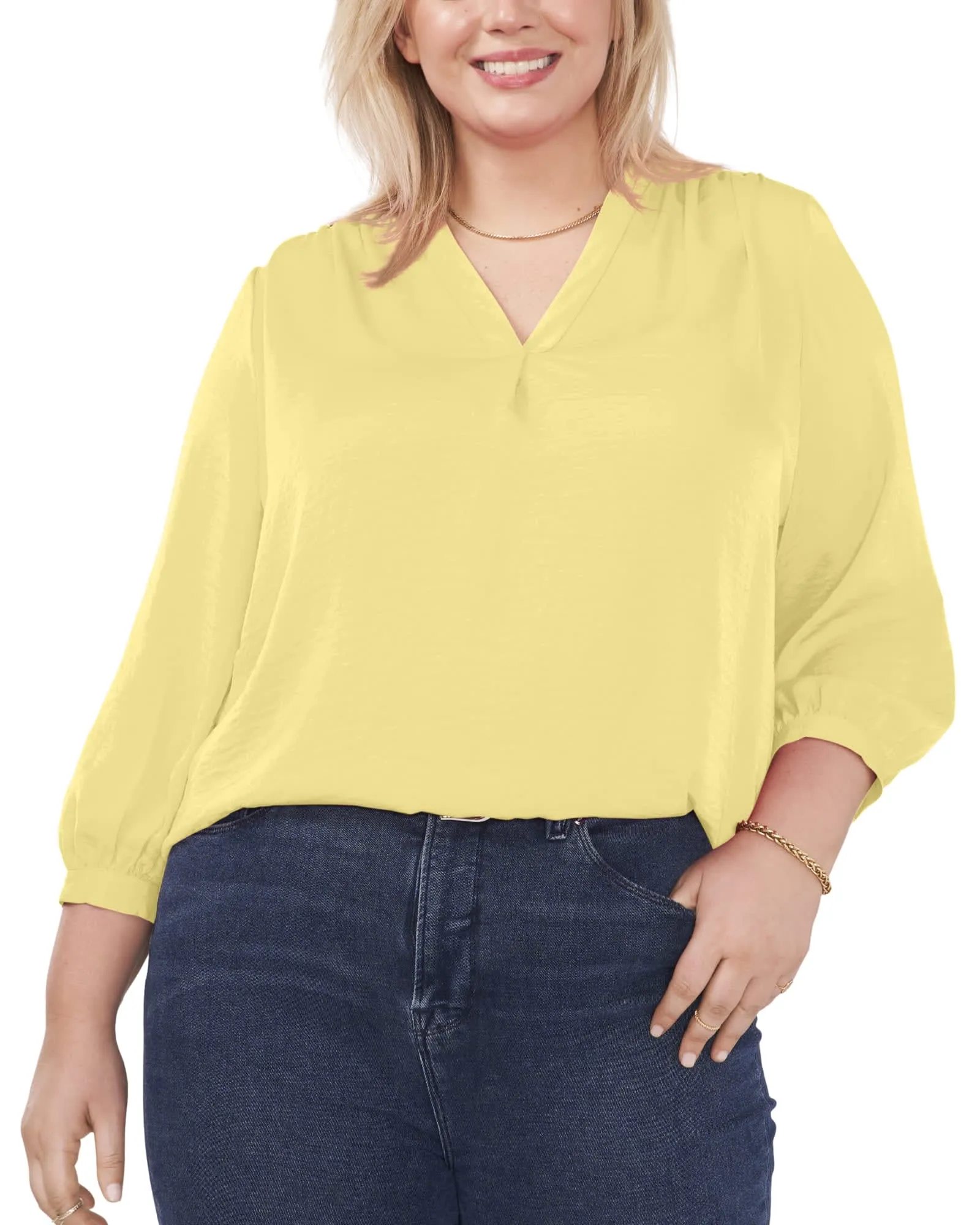 Everley V-Neck Blouse | SUNBURST