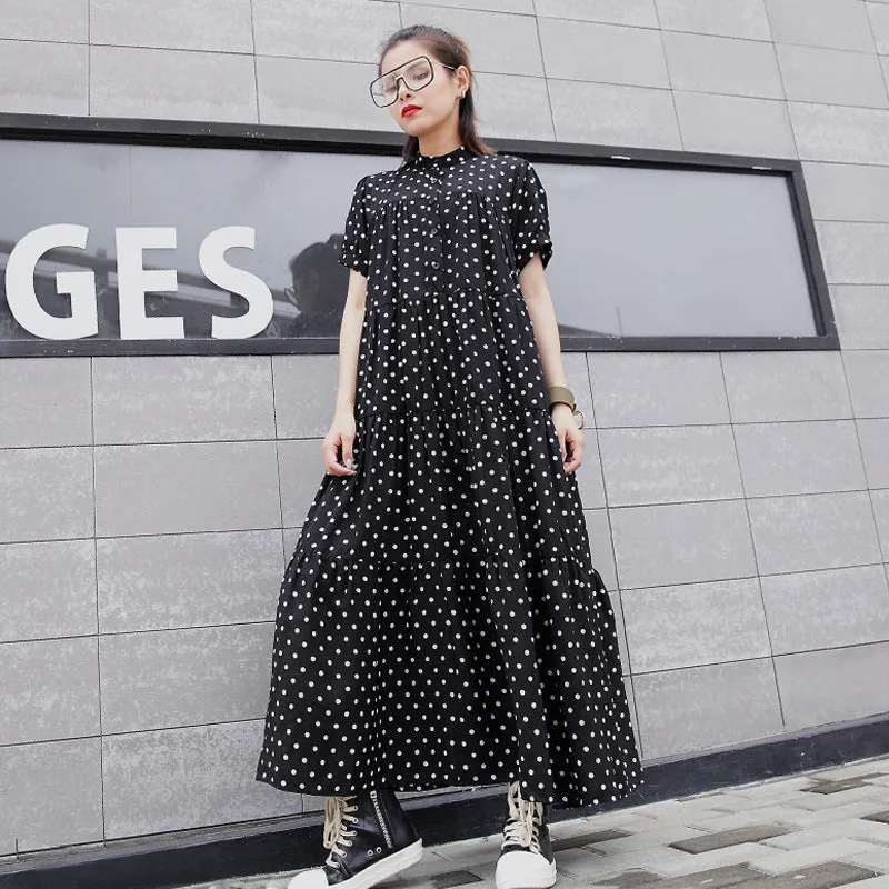 Fairy Summer Dot Print Elegant Long Dresses