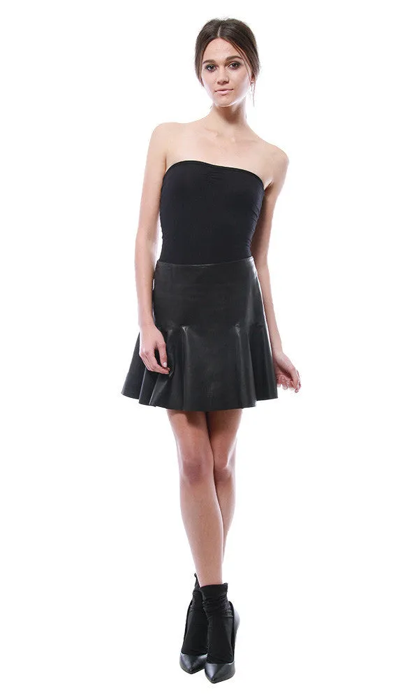 FAUX LEATHER MINI SKIRT