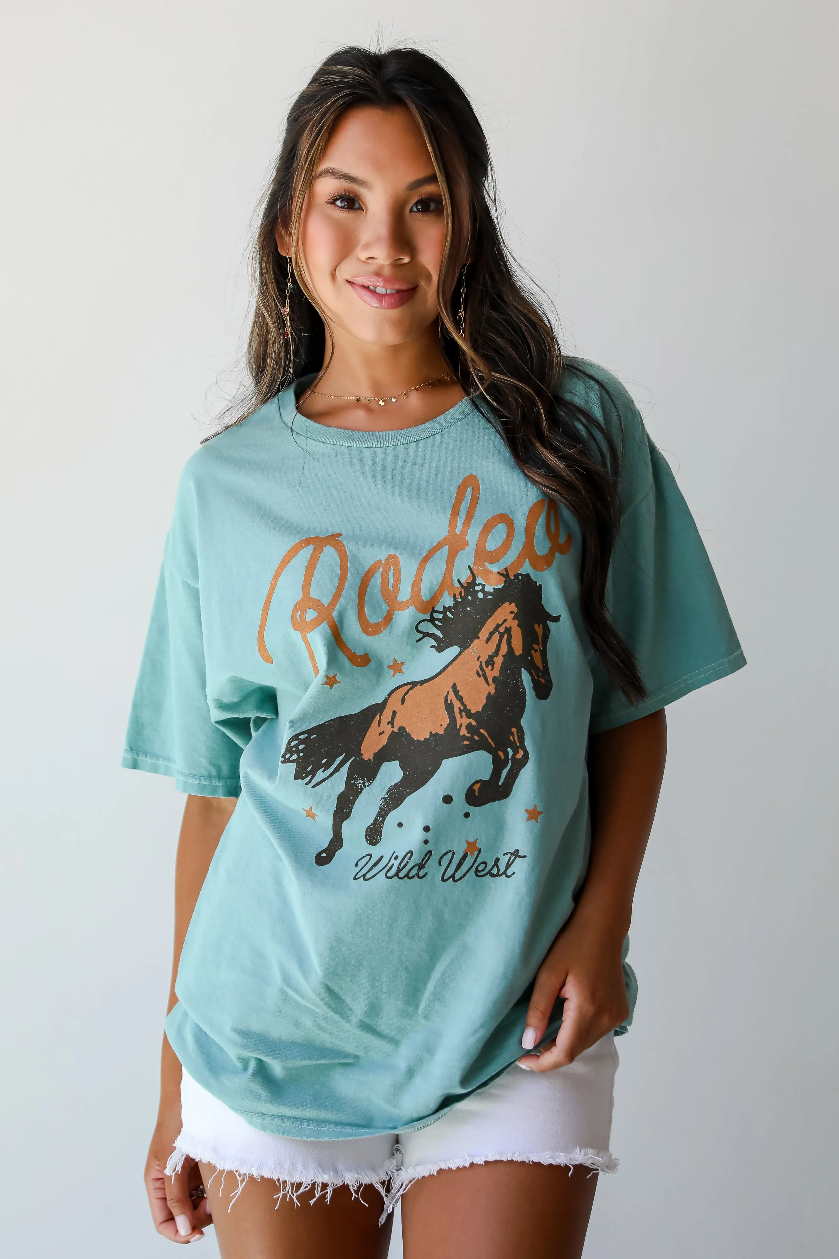 FINAL SALE - Rodeo Teal Graphic Tee