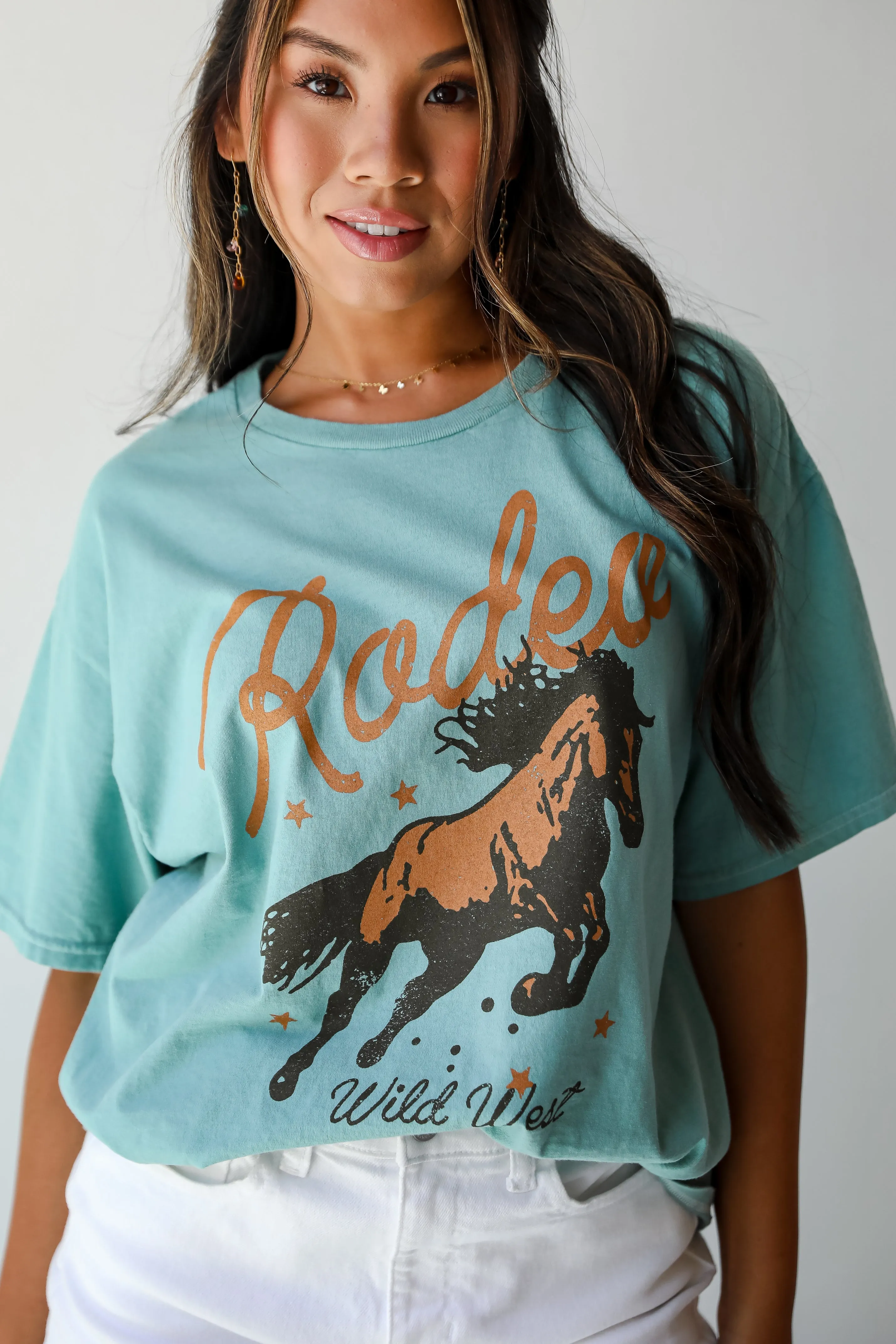 FINAL SALE - Rodeo Teal Graphic Tee