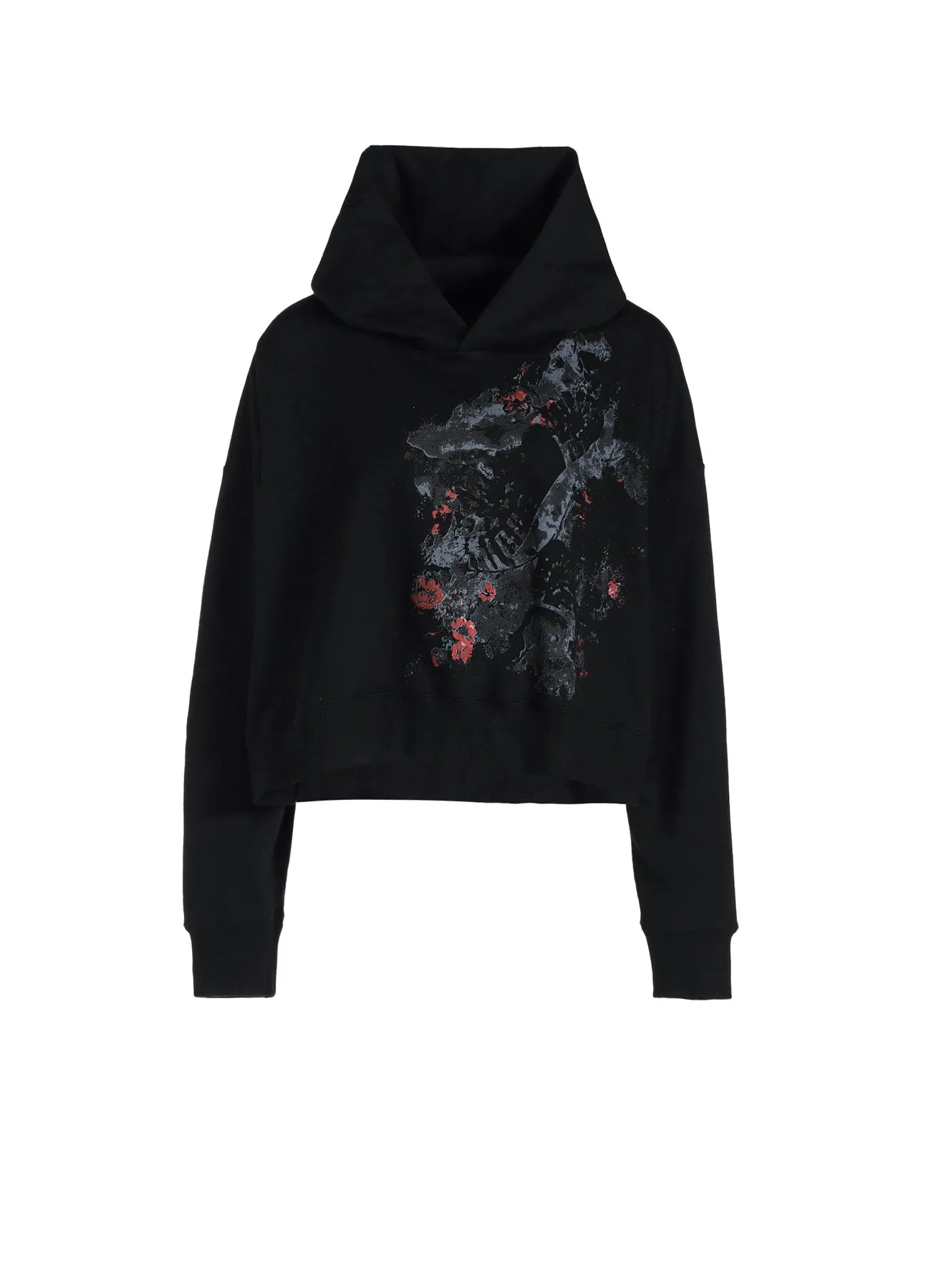 FLOWER   FOOTPRINT CROPPED HOODIE