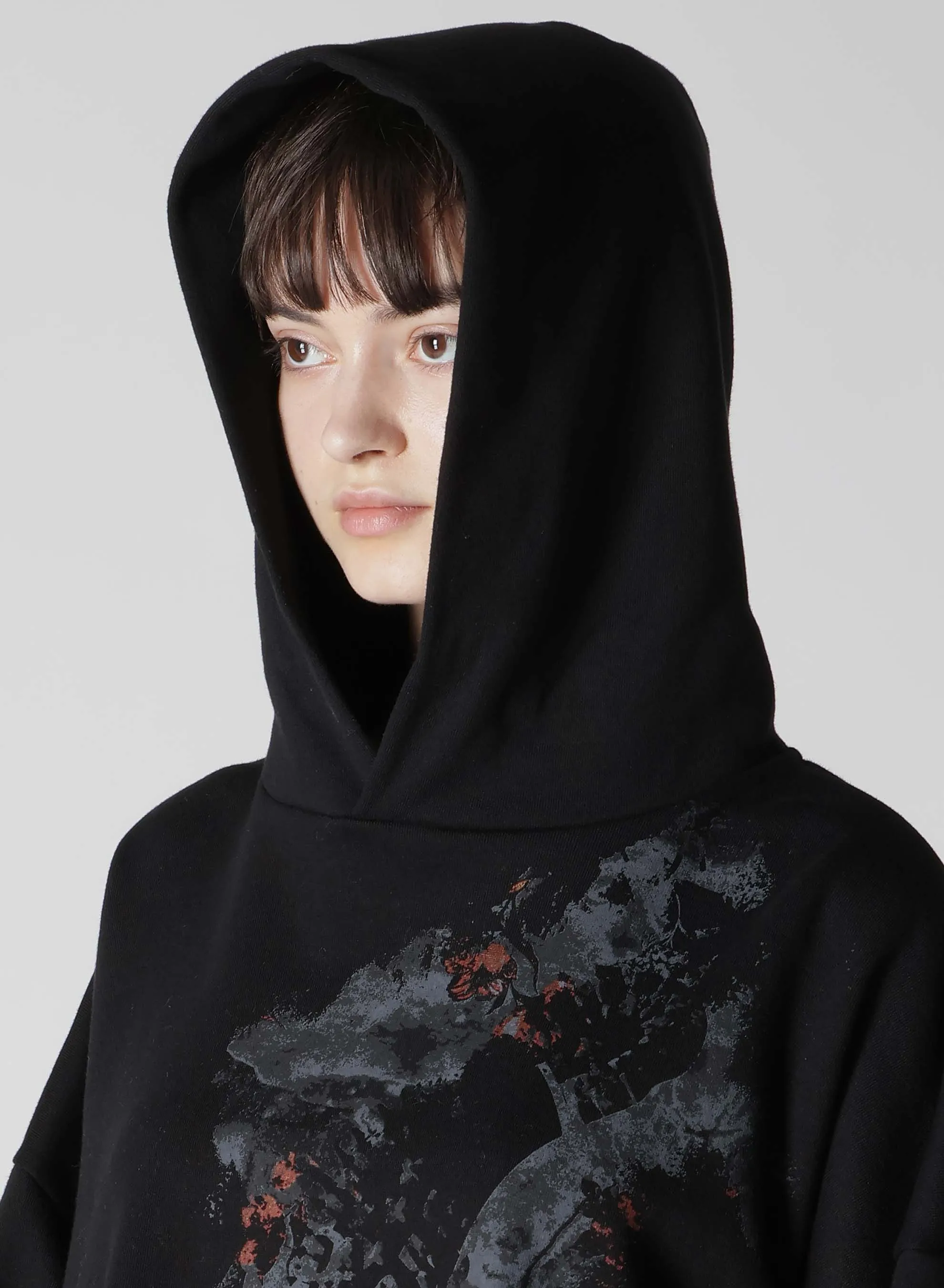 FLOWER   FOOTPRINT CROPPED HOODIE