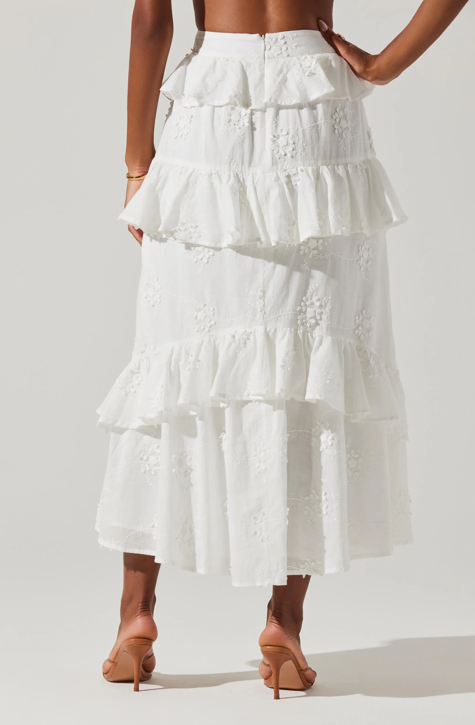 Foufette Tiered Midi Skirt