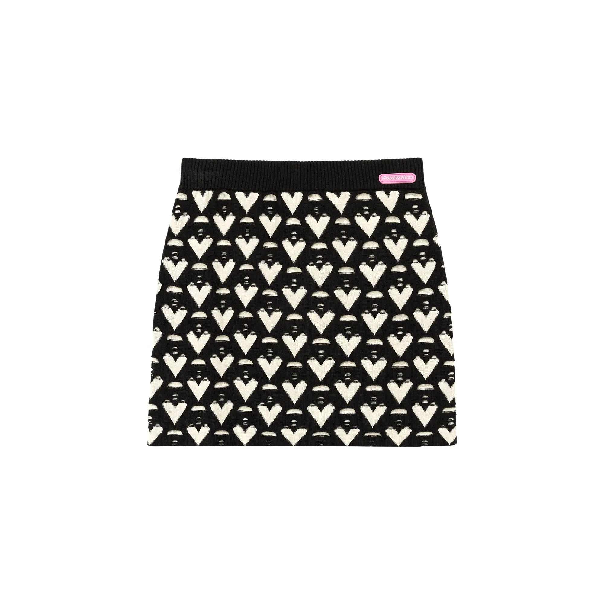 Heart Pattern Mini Skirt