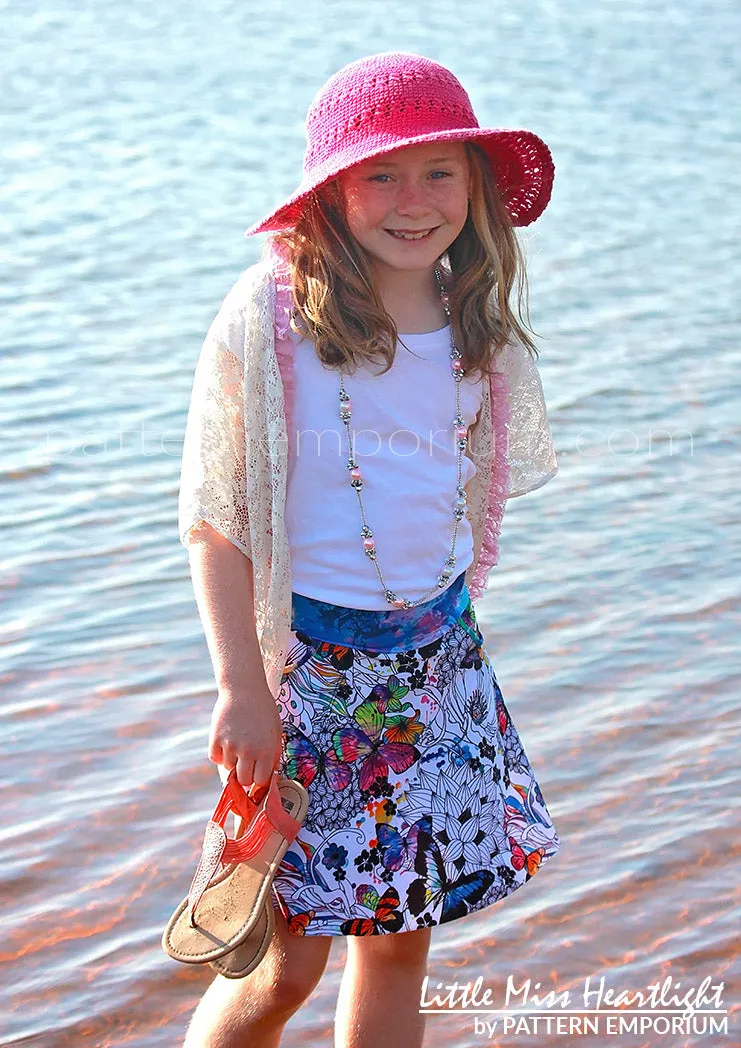 Little Miss Heartlight | Girls Flared Skirt Sewing Pattern