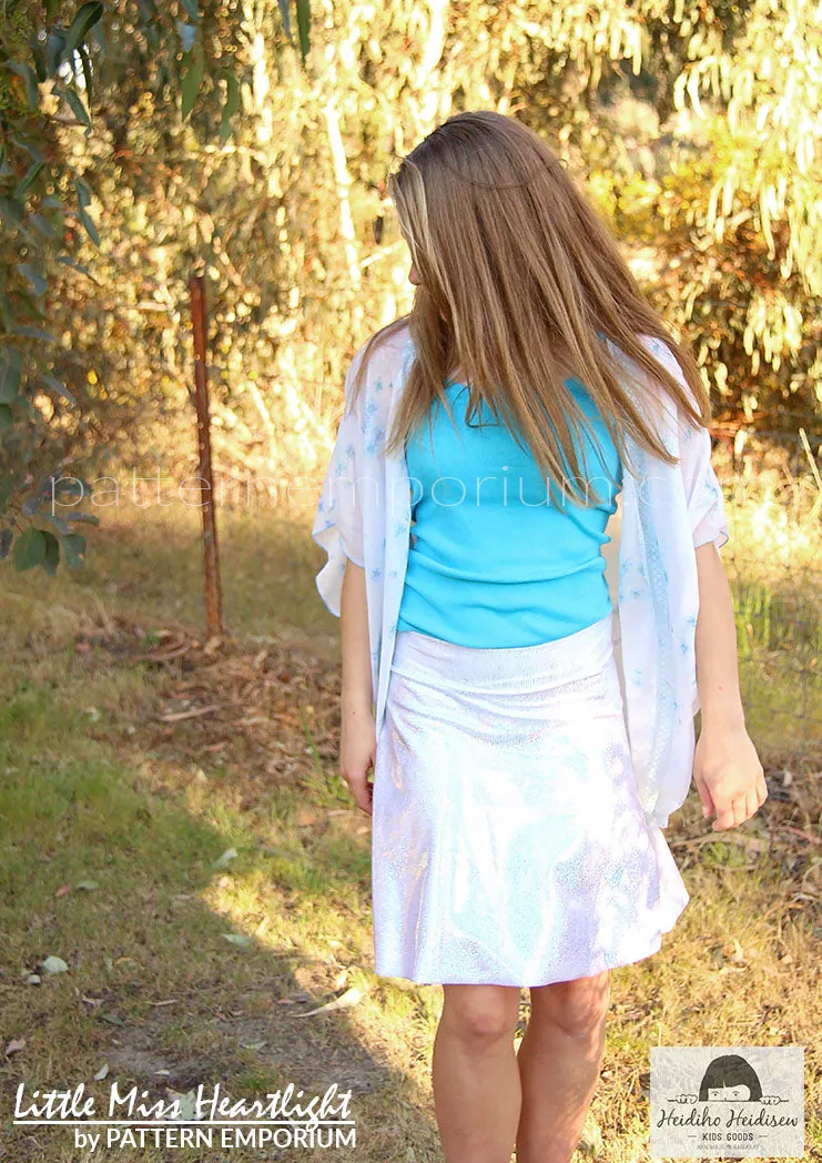 Little Miss Heartlight | Girls Flared Skirt Sewing Pattern