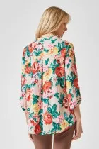 Lizzy Beige Floral 3/4 Sleeve Top