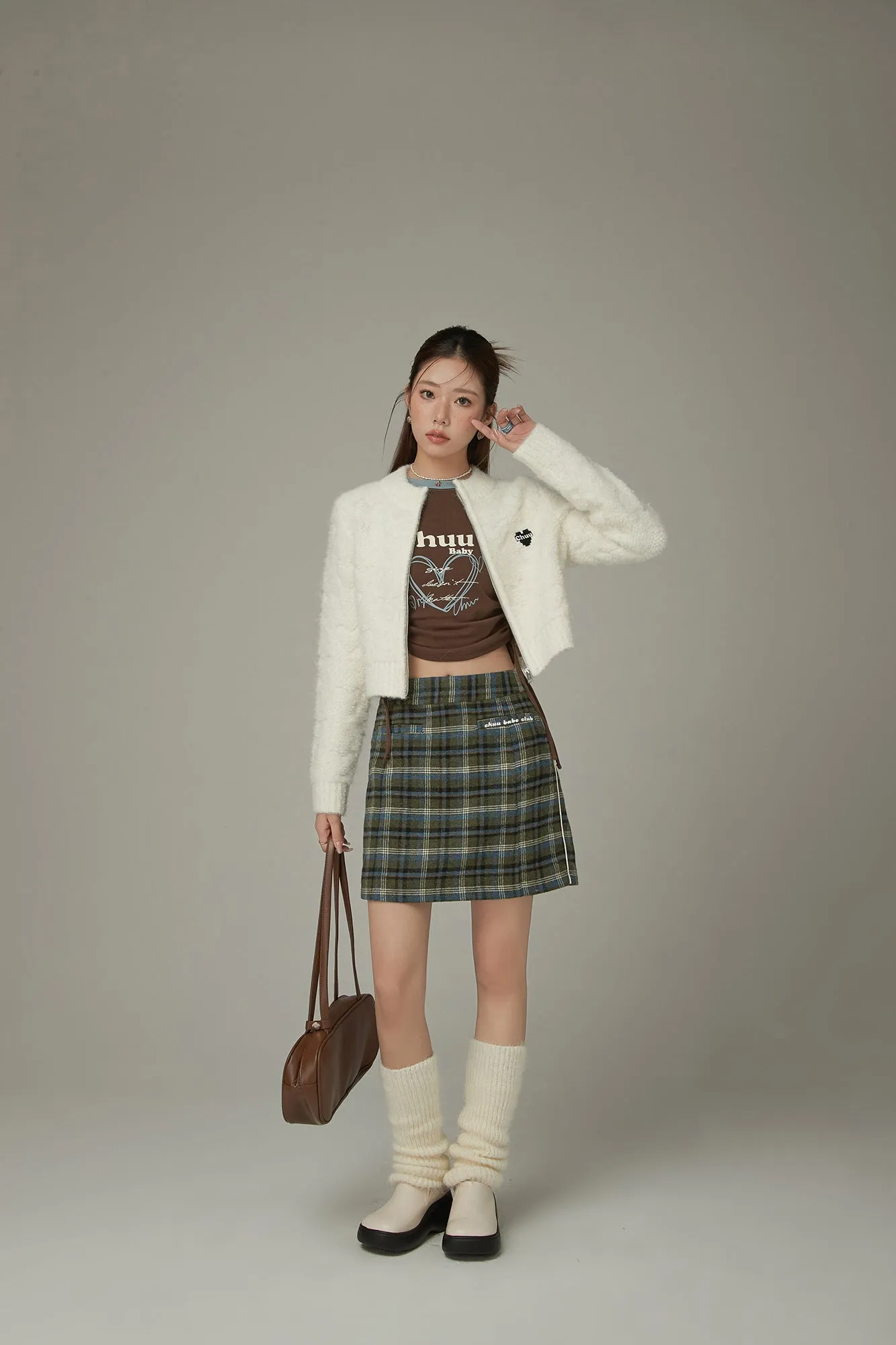 Logo Check Mini Skirt