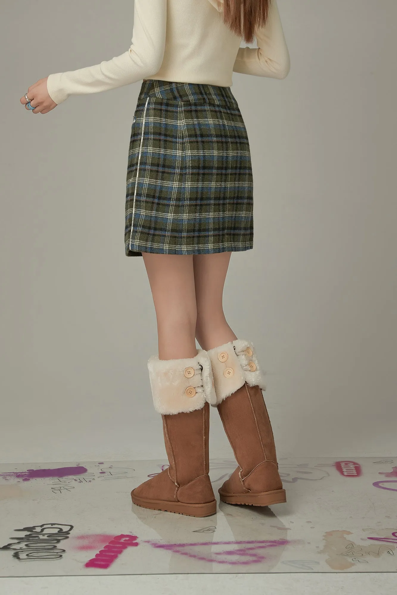 Logo Check Mini Skirt