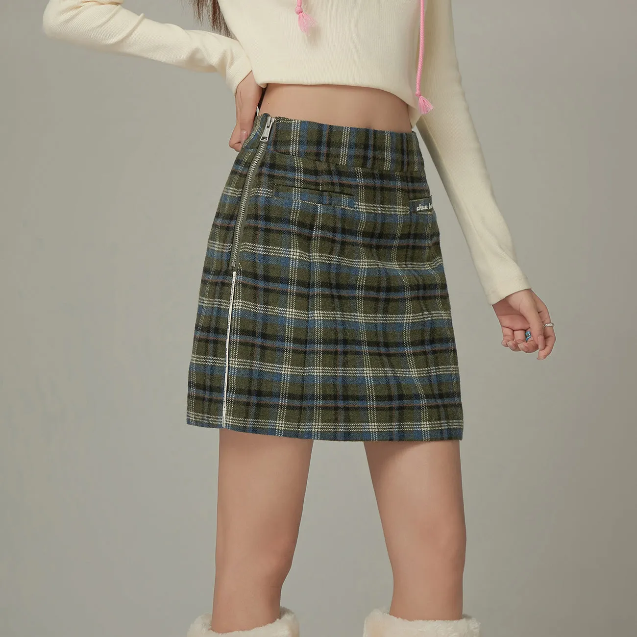 Logo Check Mini Skirt