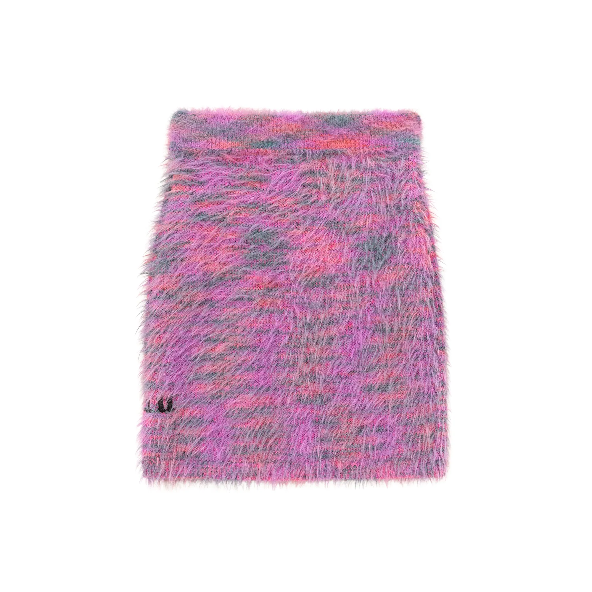 Logo Embroidered Fuzzy String Skirt