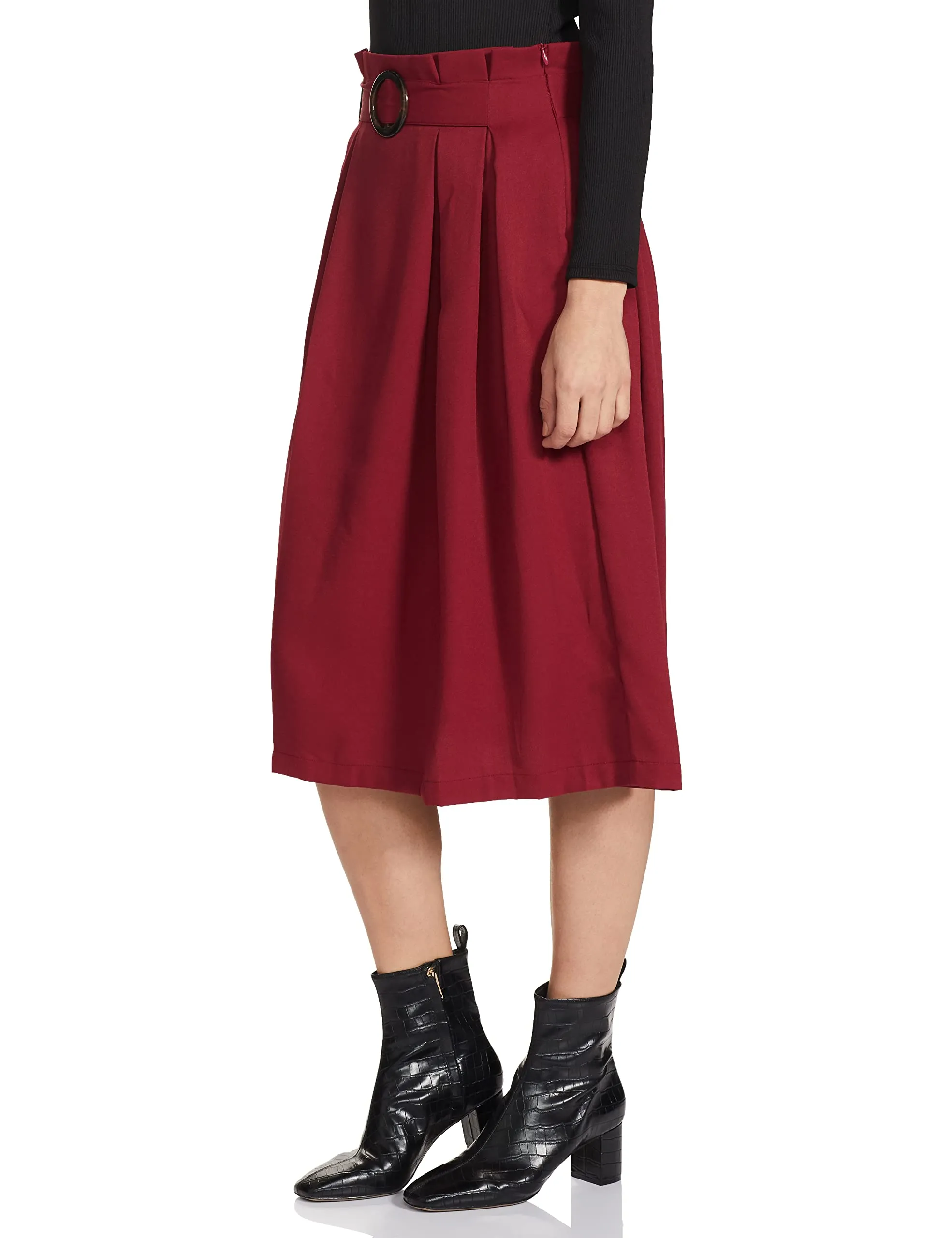 Marie Claire Georgette Western Skirt (Maroon)