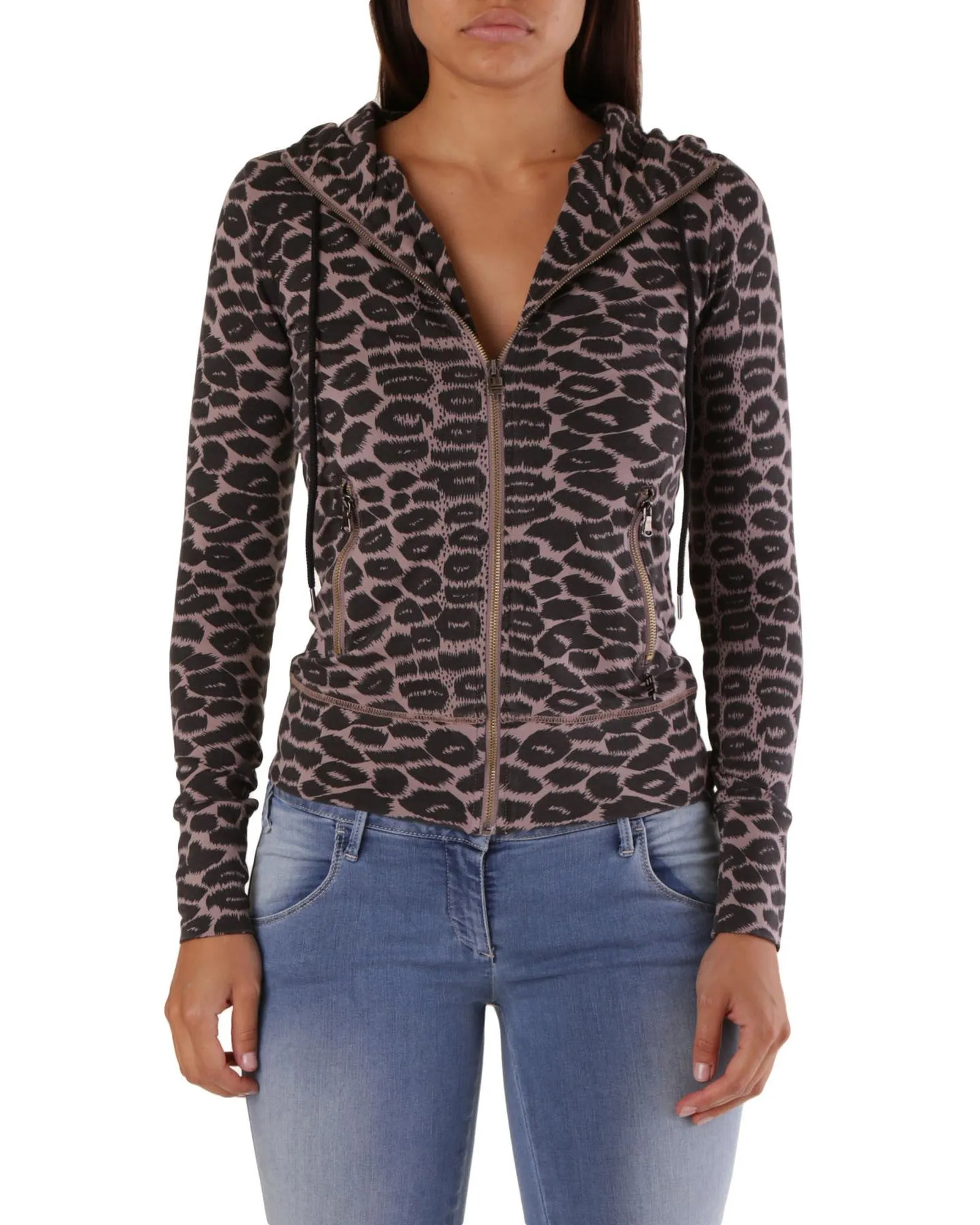 Met Leopard Print Hoodie for Women - Casual & Comfortable