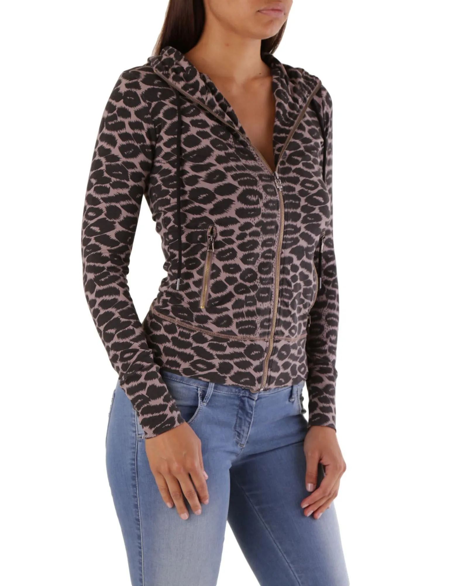 Met Leopard Print Hoodie for Women - Casual & Comfortable