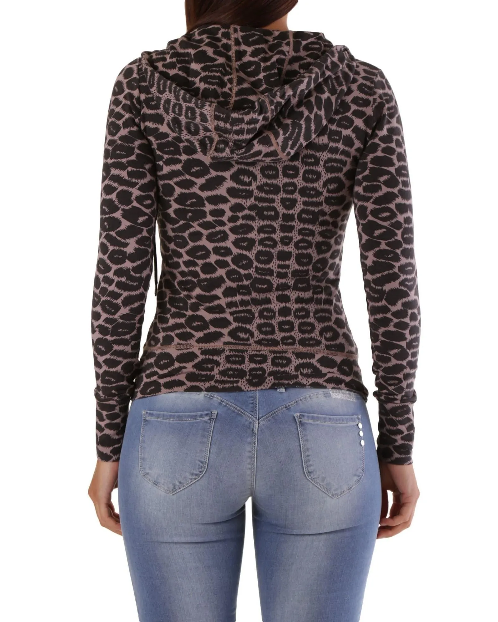 Met Leopard Print Hoodie for Women - Casual & Comfortable