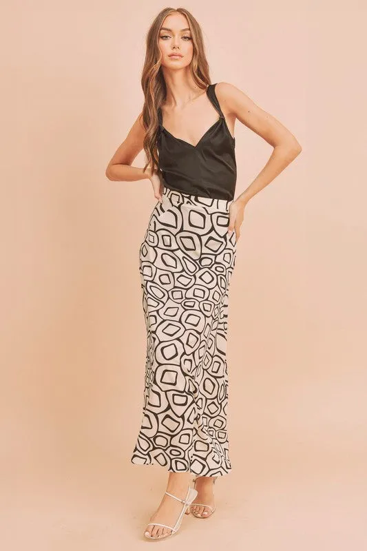 Olive Abstract Print Skirt *Online Only*