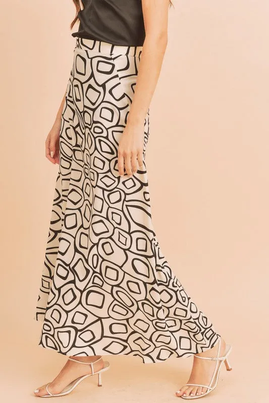 Olive Abstract Print Skirt *Online Only*