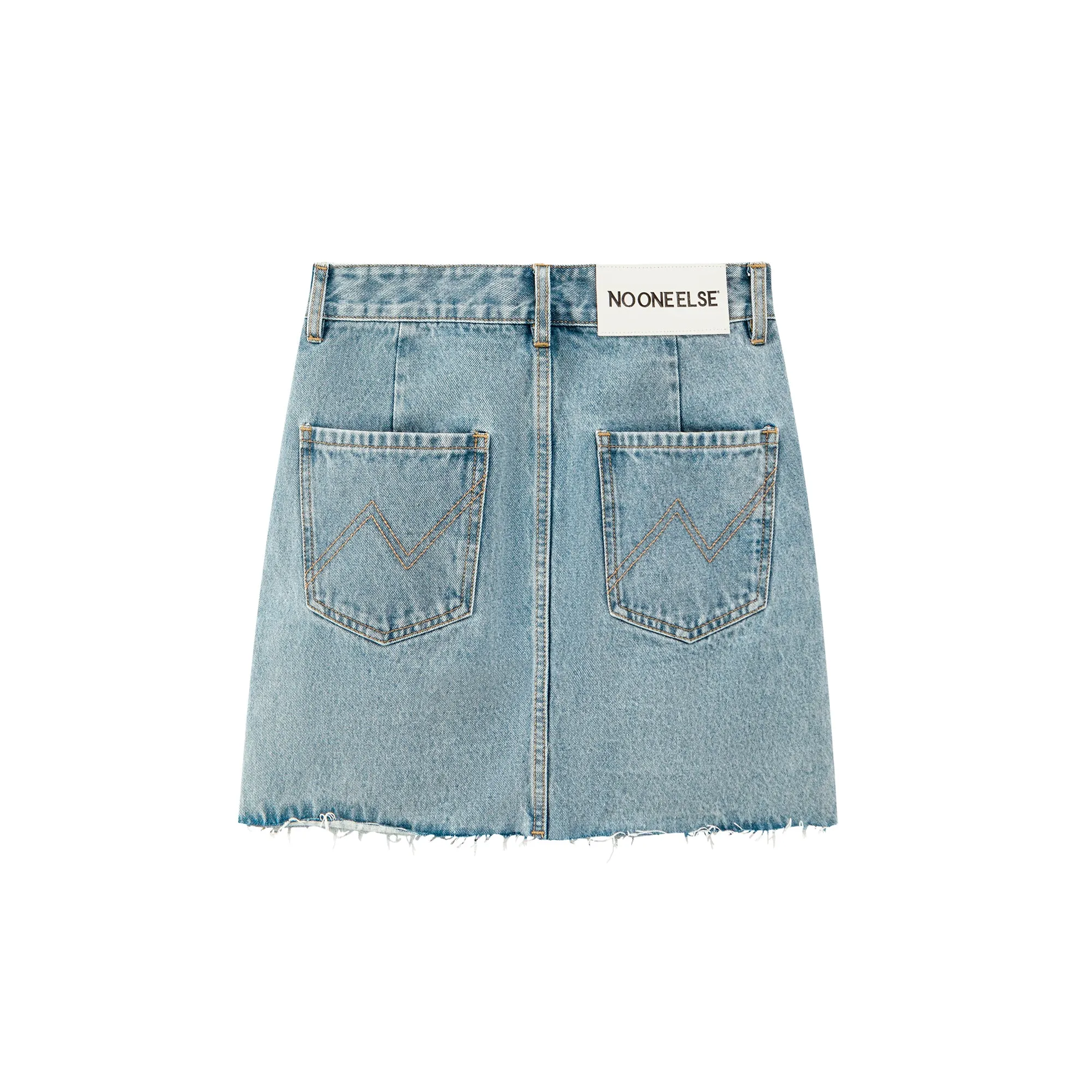 Outside Pocket Flaps Denim Mini Skirt