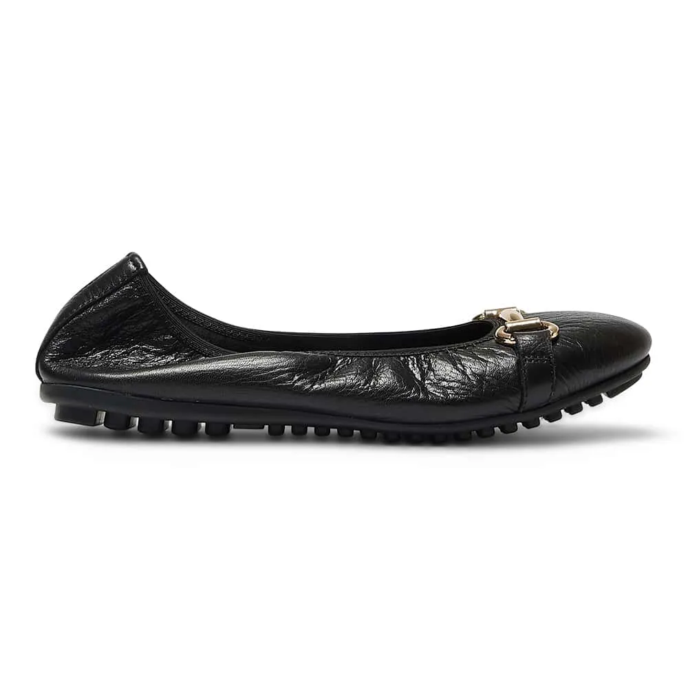 Pilgrim Flat in Black Leather