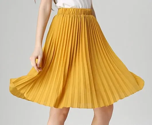 Pleated Chiffon Tutu Skirts with High Waist