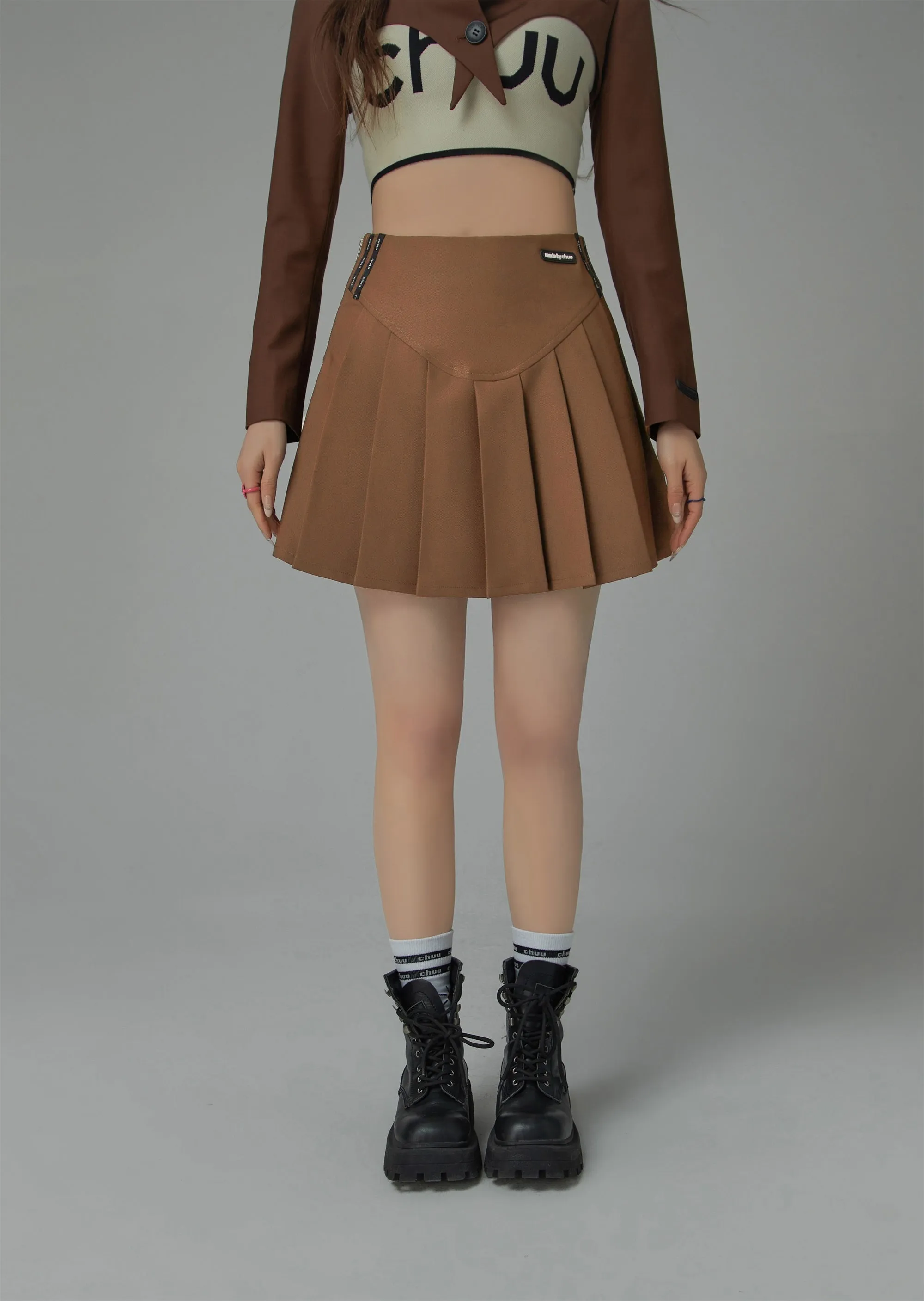 Pleated Mini Skirt