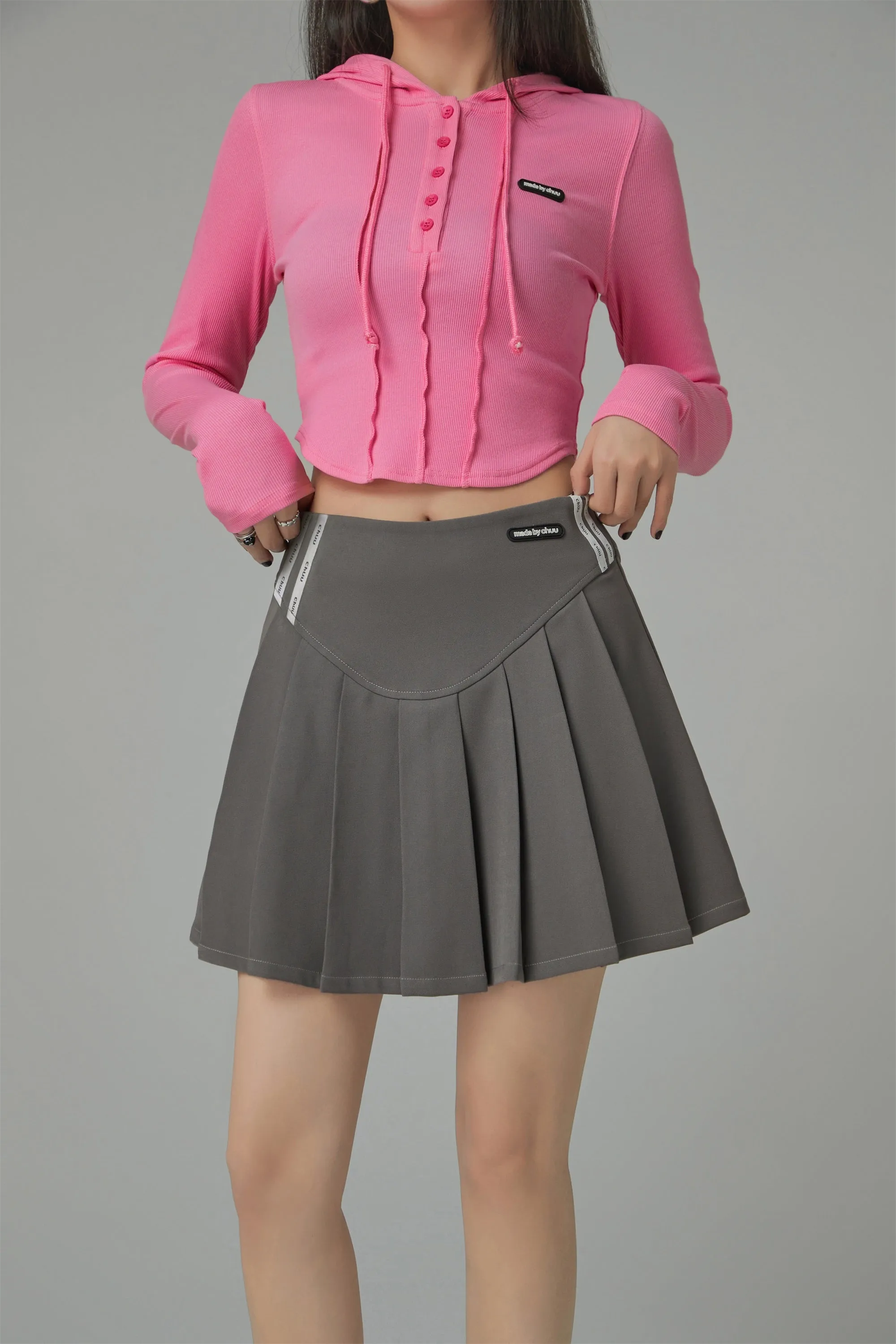 Pleated Mini Skirt