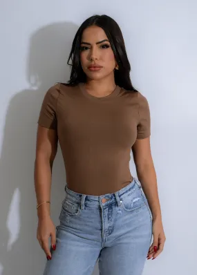 Sculpted Basics Bodysuit Brown