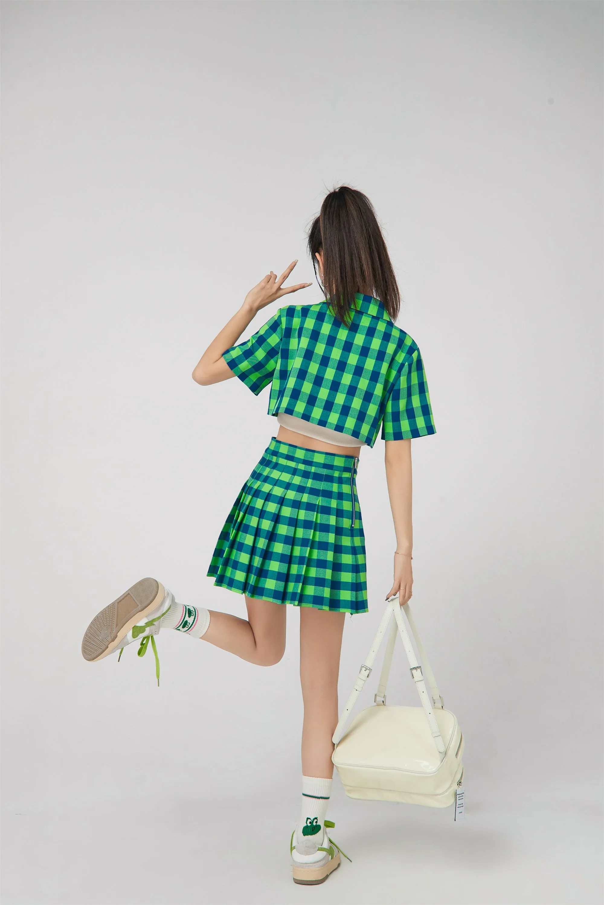 She Is A Keeper Checkered Skirt