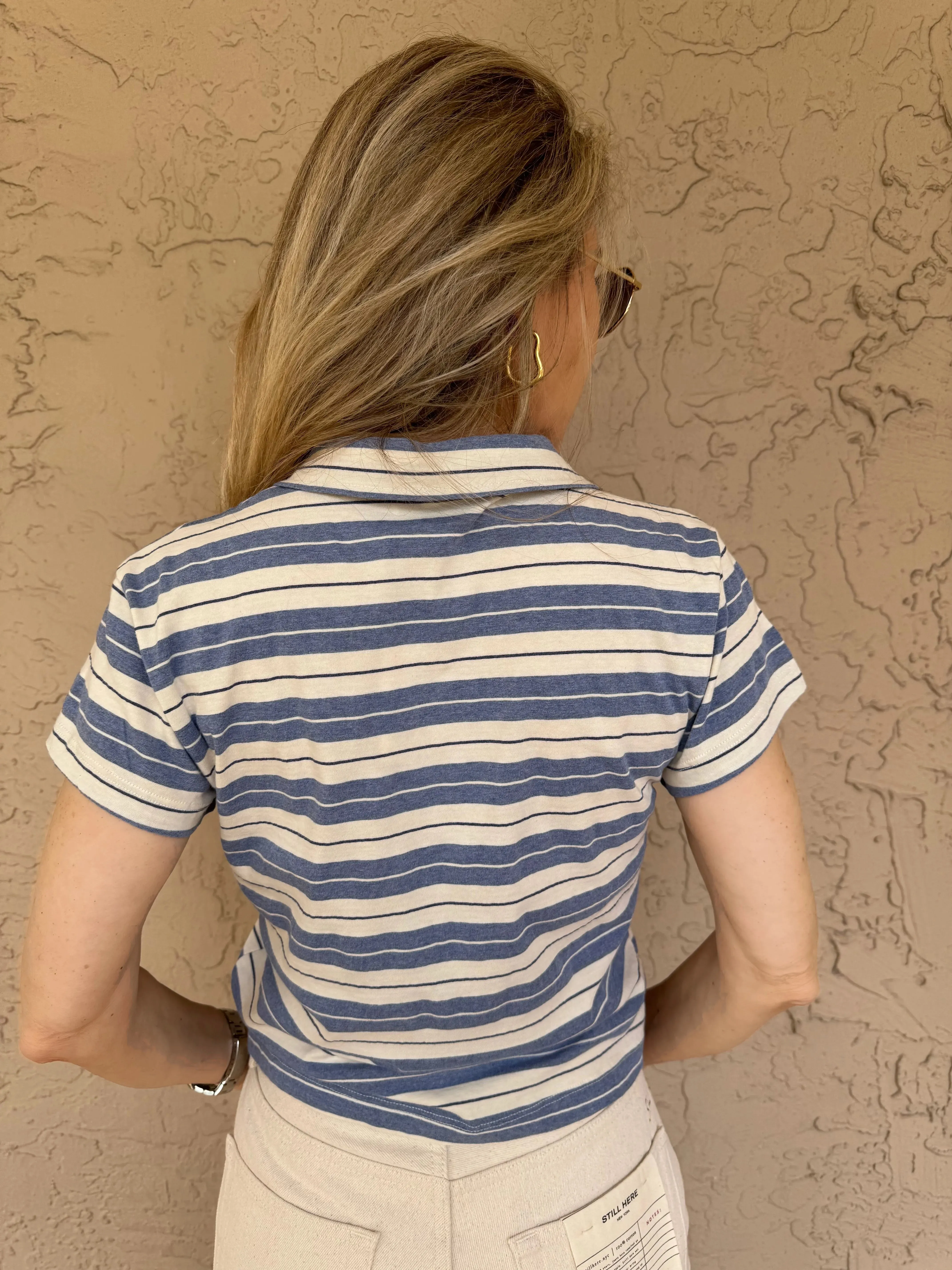 Shrunken Polo Harbor Stripe